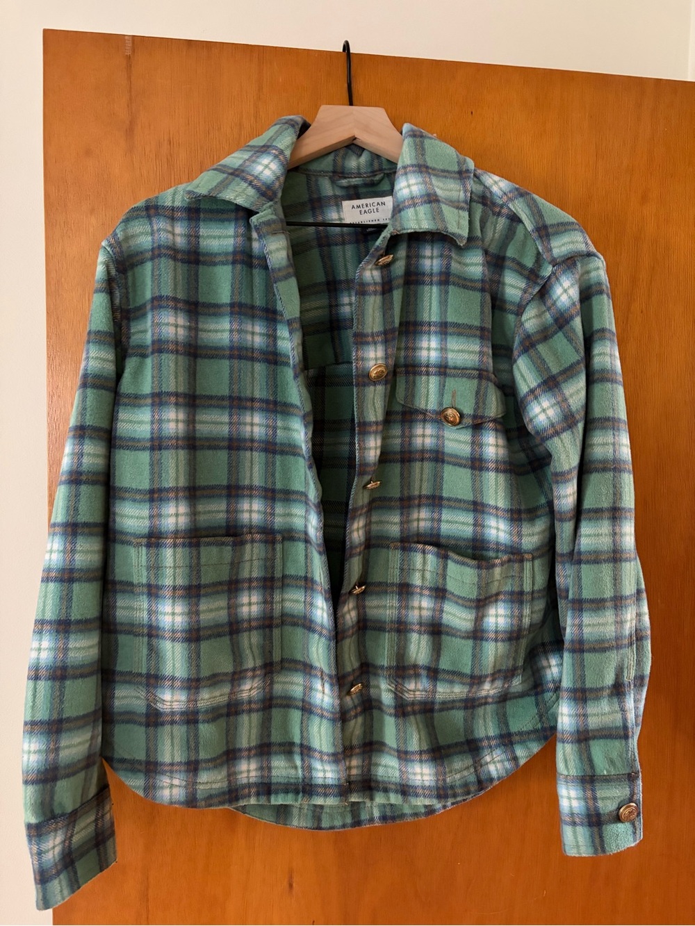 American Eagle Plaid Flannel Shacket - XS